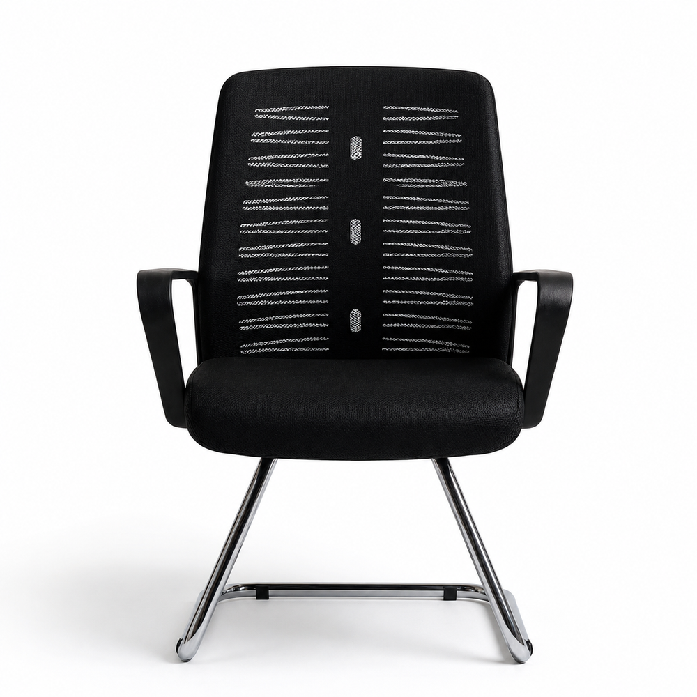 Visitor Chair — Fabric | Practical & Comfortable Design, Sturdy Fixed Base, Ideal for Offices & Waiting Areas | H110–140cm [VR-003]