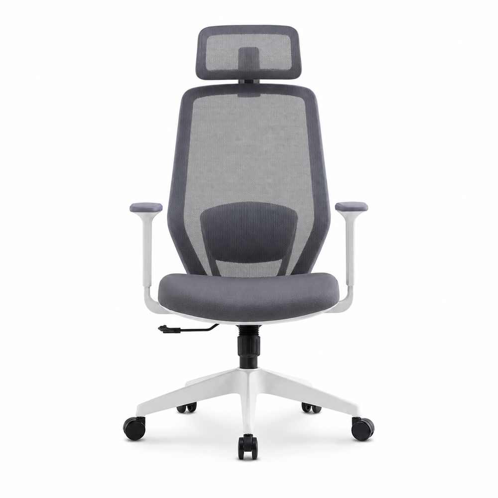 Staff Chair — Mesh Black High-Back | 3D Lumbar Support, Adjustable Headrest, Multifunction Tilt & Lock, Nylon Base, 360° Swivel | 65×55×115-120cm [SH-M-021]