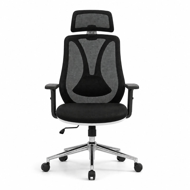 Staff Chair — Mesh Black High-Back | Premium Adaptive B, Adaptive Lumbar, Headrest, Breathable Mesh | H115-125cm [SH-M-013]