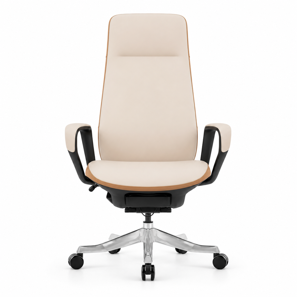 Manager Chair — Leather Black | Astra Ergonomic, Adjustable Headrest, Premium Comfort | H115-125cm [ML-014]