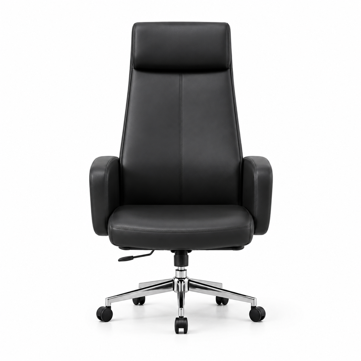 Manager Chair — Leather Black | Executive XL, Adjustable Headrest, Luxury Executive | H115-125cm [ML-009]