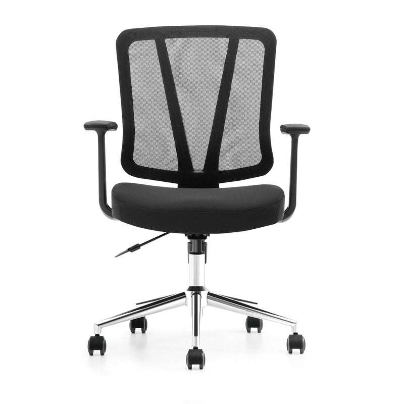 Staff Chair — Mesh Black High-Back | BIFMA Luxury Swivel, 3D Armrests, Adjustable Headrest, Chrome Base, BIFMA Certified | H115-125cm [SH-M-002]