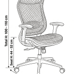 Medical Mesh Chair High Back | Ergonomic Adjustable Office Chair with Lumbar Support & 1-Year Warranty