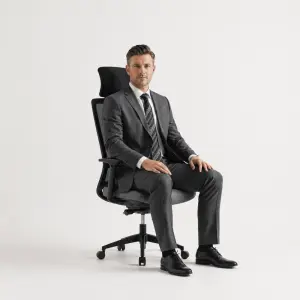 Premium High-Back Ergonomic Office Chair | Breathable Mesh, Adjustable Lumbar Support & 1-Year Warranty