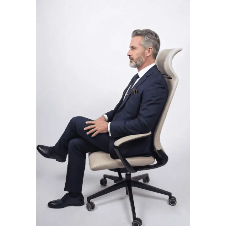 Executive Desk Leather Chair | Premium Black PU Leather Office Chair with 2-Year Warranty