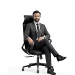 CEO Executive Desk Chair | Premium Black PU Leather High-Back Office Chair with 2-Year Warranty