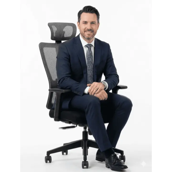 Medical Visitor Chair | Fixed-Height Reception Seating with Lumbar Support & 1-Year Warranty