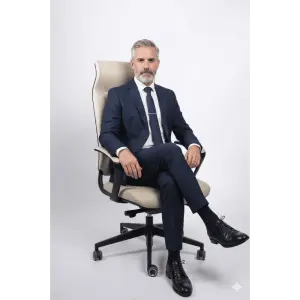 Executive Desk Leather Chair | Premium Black PU Leather Office Chair with 2-Year Warranty