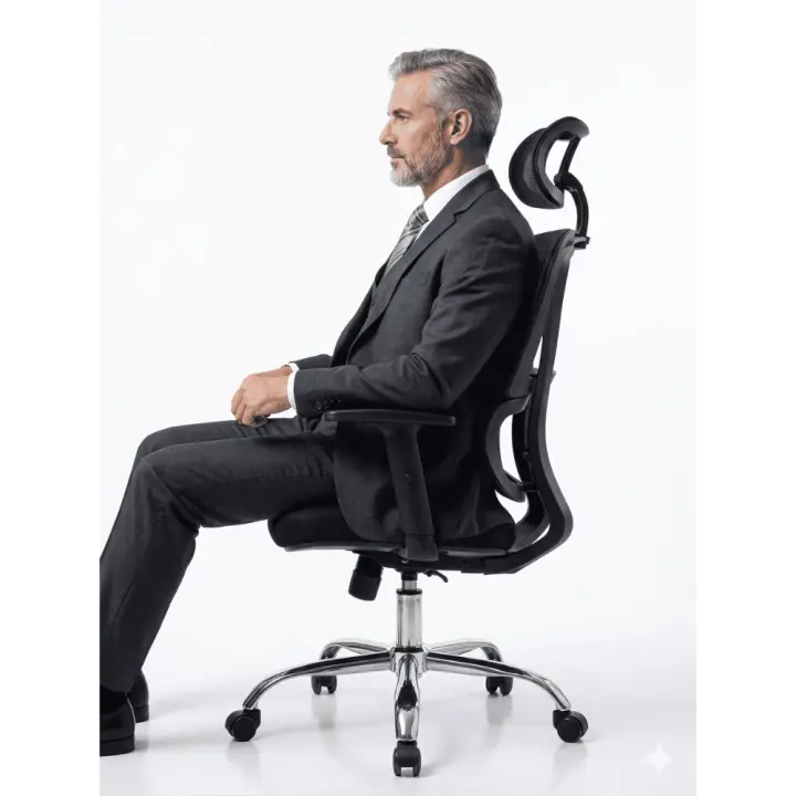 Medical Mesh Chair High Back | Ergonomic Office Seating with Lumbar Support & 1-Year Warranty