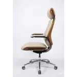 Executive Comfort Pro Office Chair | Premium Cream PU Leather & Adjustable Headrest