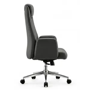 Orion Luxe Executive Office Chair | Premium Black PU Leather with Adjustable Headrest & 2-Year Warranty