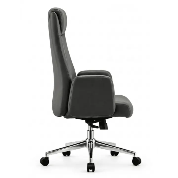 Orion Luxe Executive Office Chair | Premium Black PU Leather with Adjustable Headrest & 2-Year Warranty