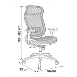 Executive Desk Leather Chair | Premium Black PU Leather Office Chair with 2-Year Warranty