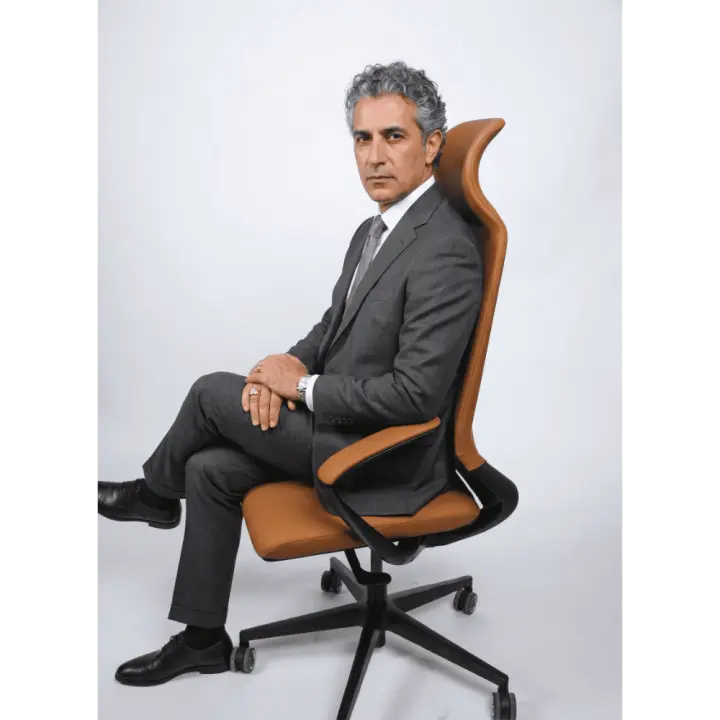 Prestige Elite Executive Chair | Premium Brown PU Leather & Adjustable Headrest